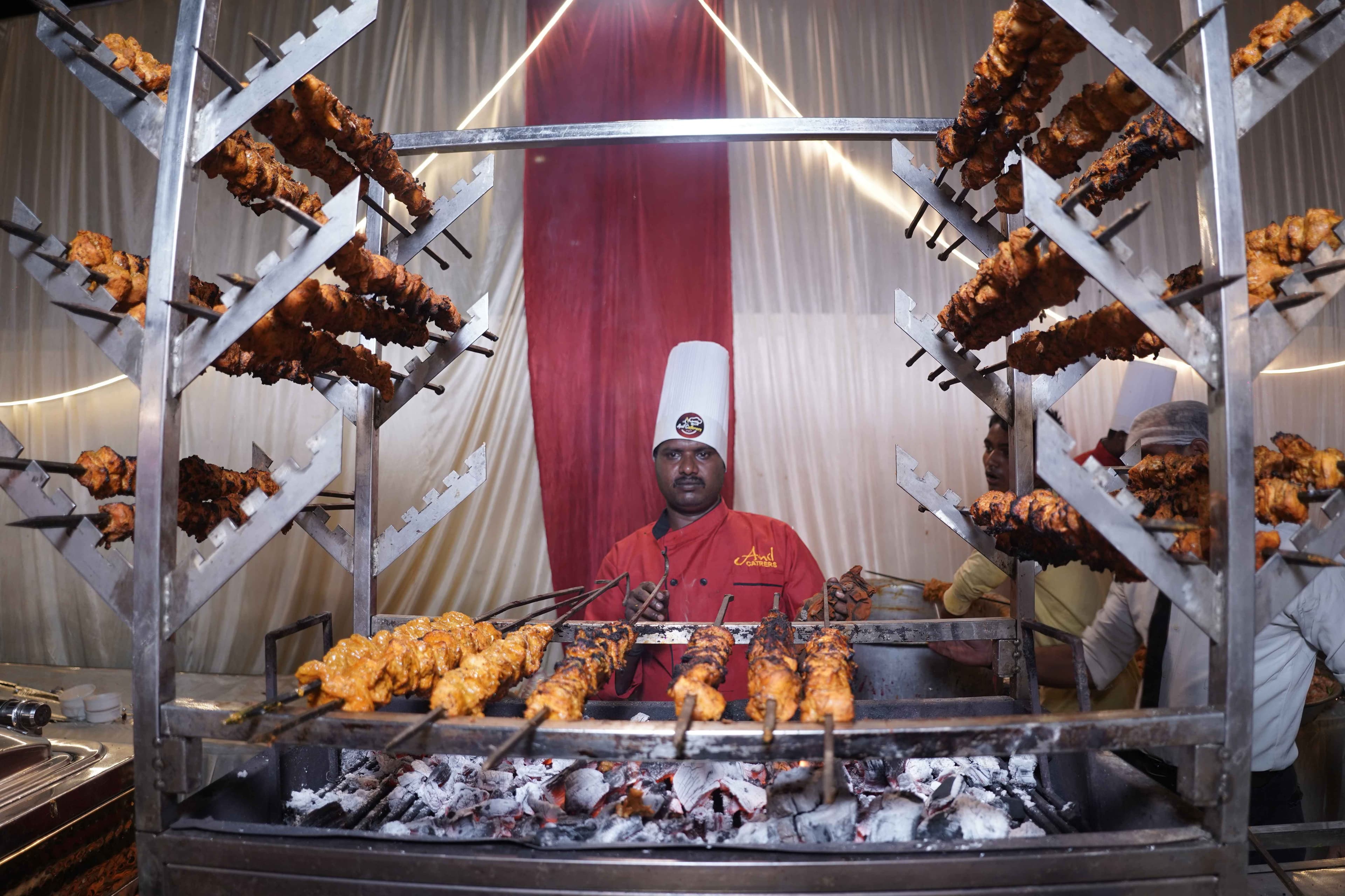 Live food station catering by Anil Caterers in Lucknow