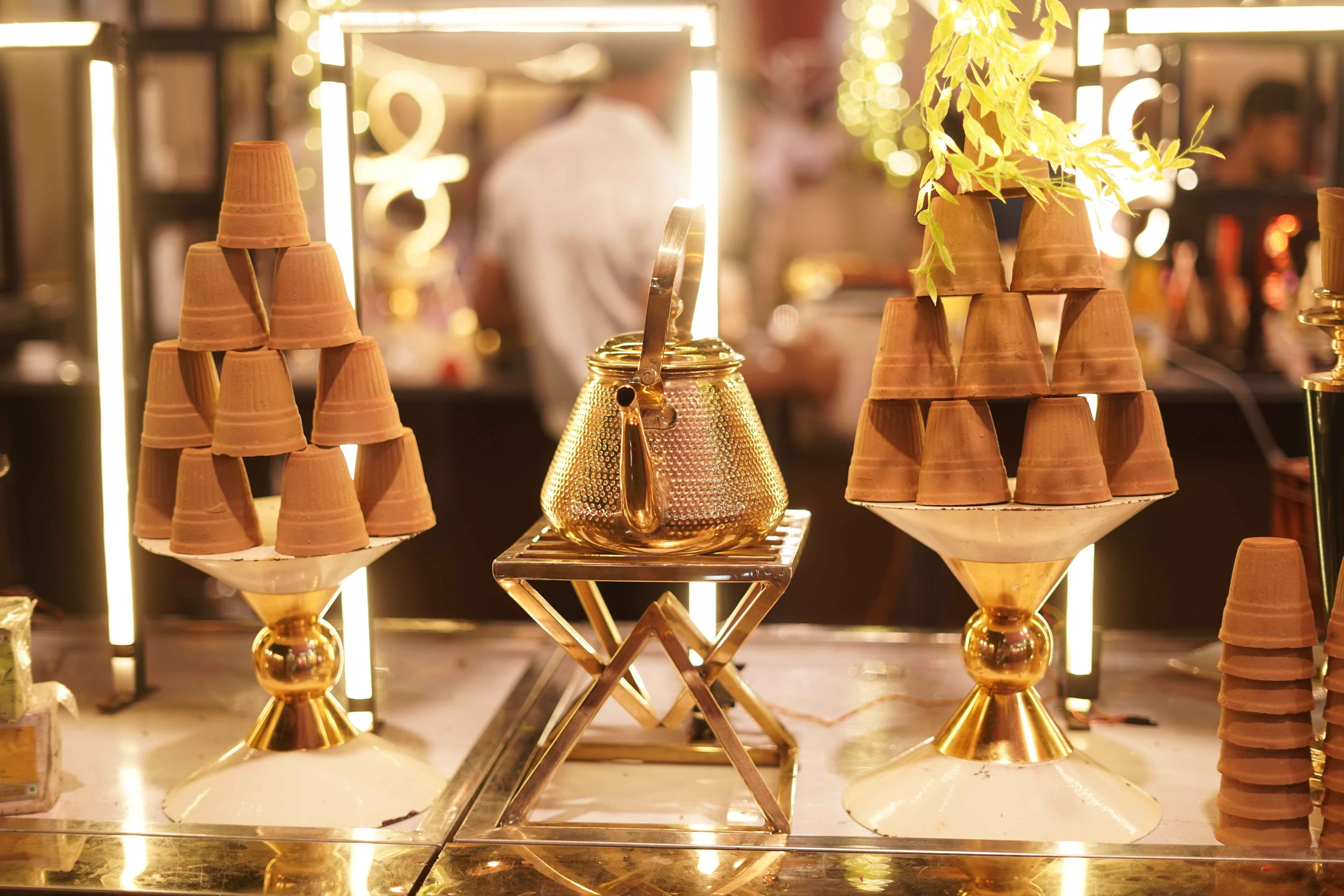 Stationary food presentation station by Anil Caterers in Lucknow